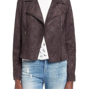 ASTR faux suede gray Moto jacket